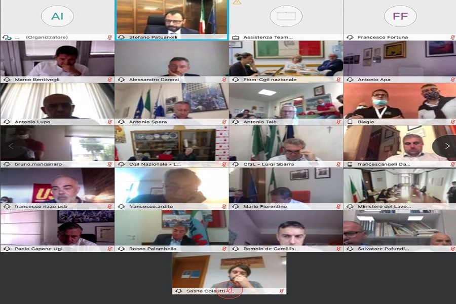 videoconferenza governo sindacati